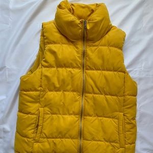 Old Navy Mustard Yellow Puffer Vest